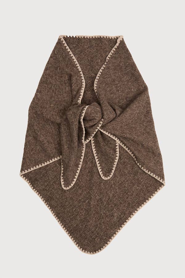 Knitted Triangle Shawl - Bella Boutique
