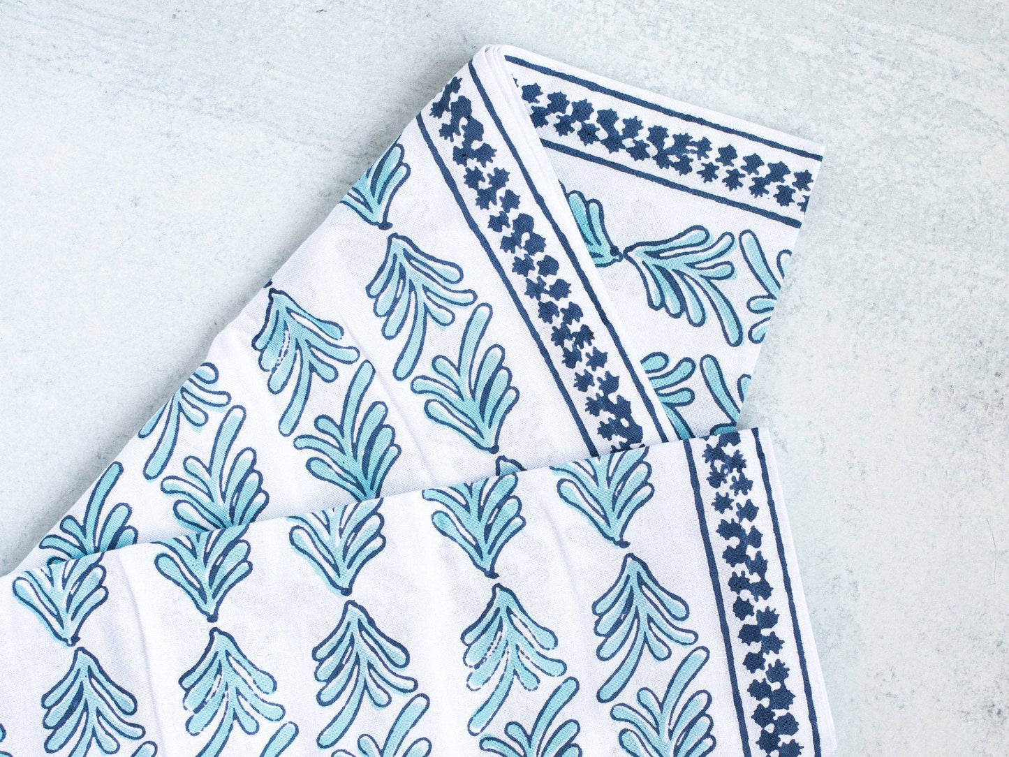 Table Throw - Palmetto, Uniform Blue & Navy - Bella Boutique