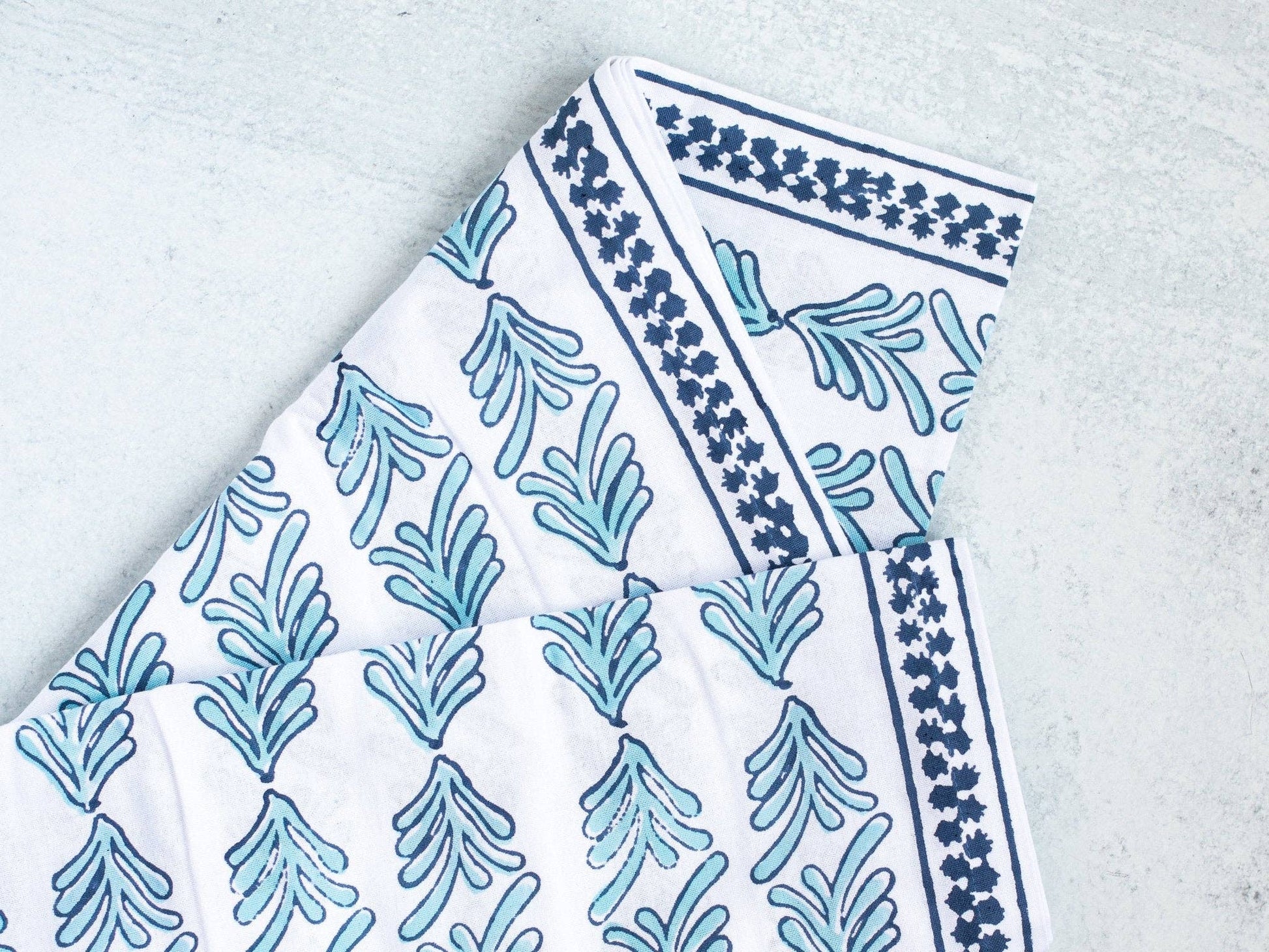 Table Throw - Palmetto, Uniform Blue & Navy - Bella Boutique