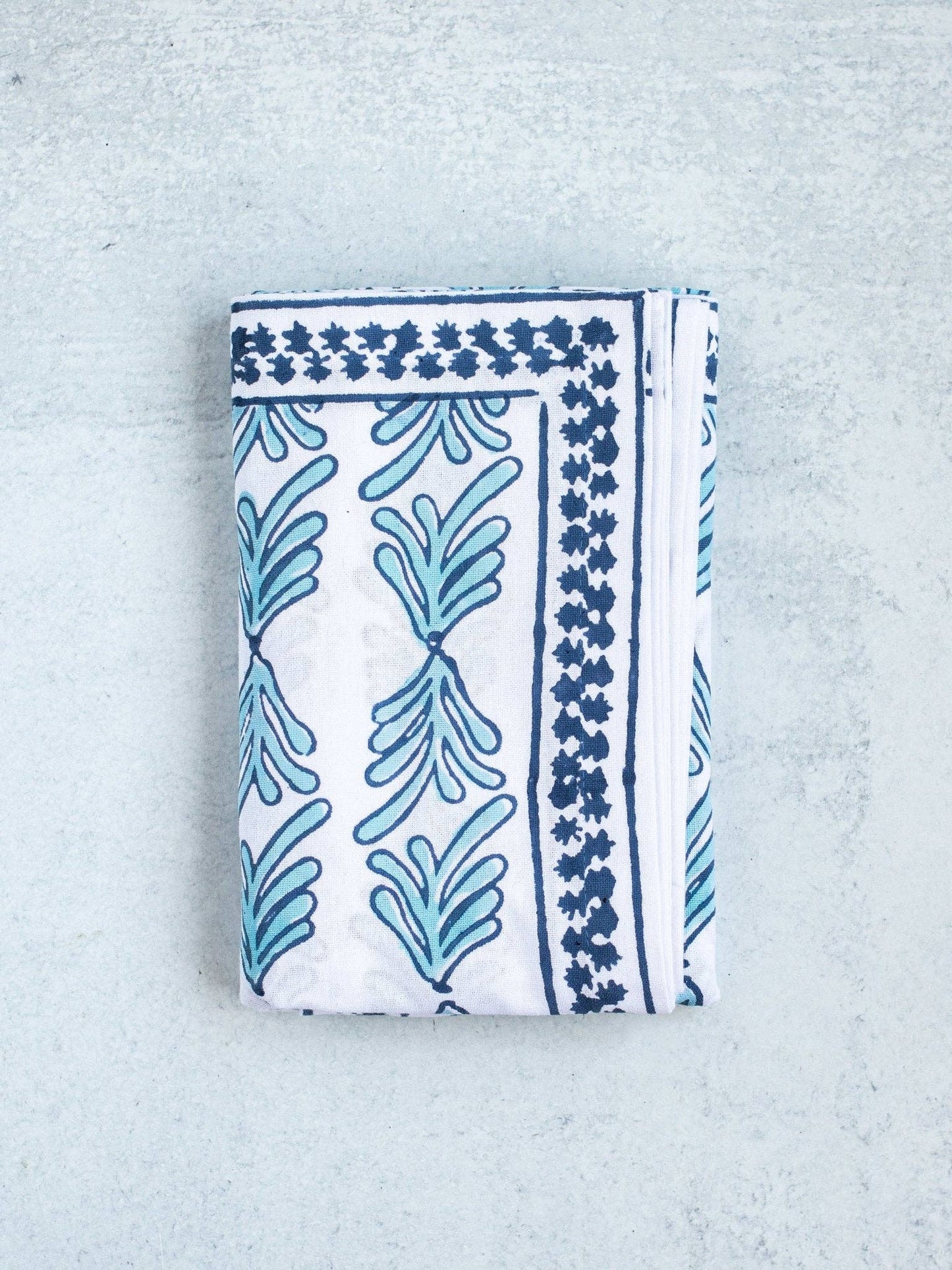 Table Throw - Palmetto, Uniform Blue & Navy - Bella Boutique