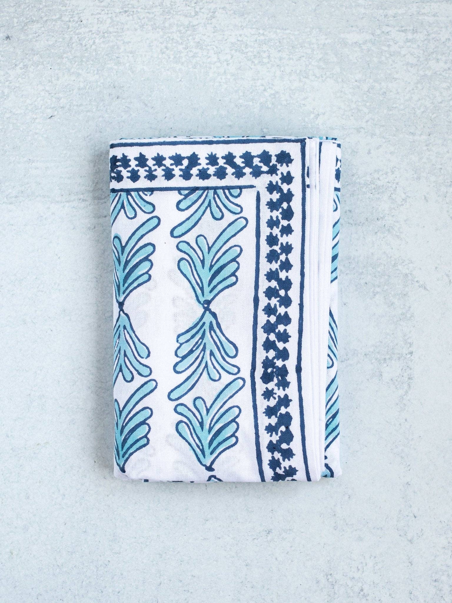 Table Throw - Palmetto, Uniform Blue & Navy - Bella Boutique