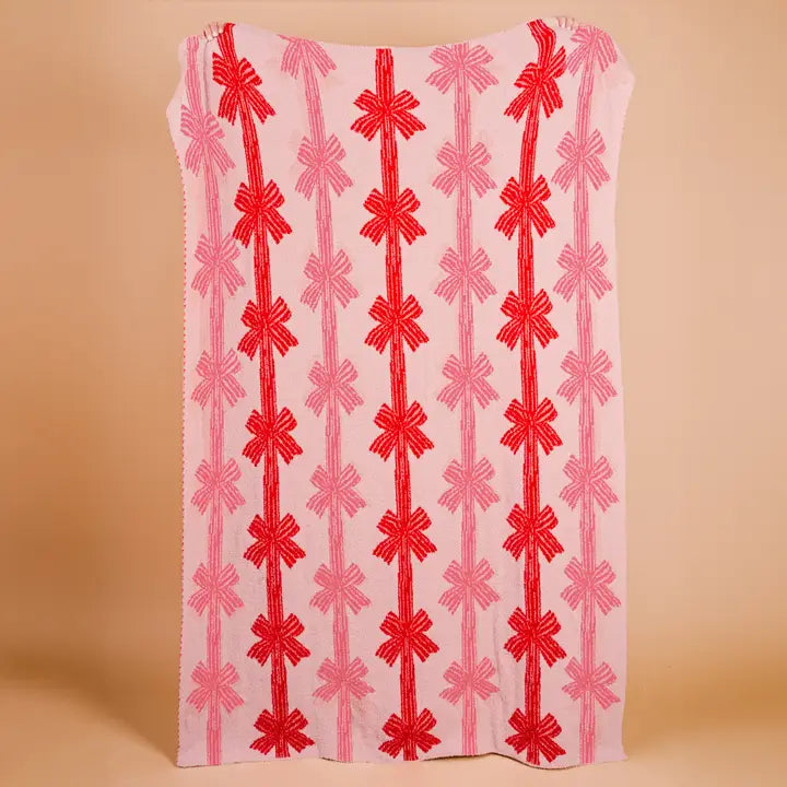 Cozy Dreams Luxe Blanket-Ribbons & Bows - Bella Boutique