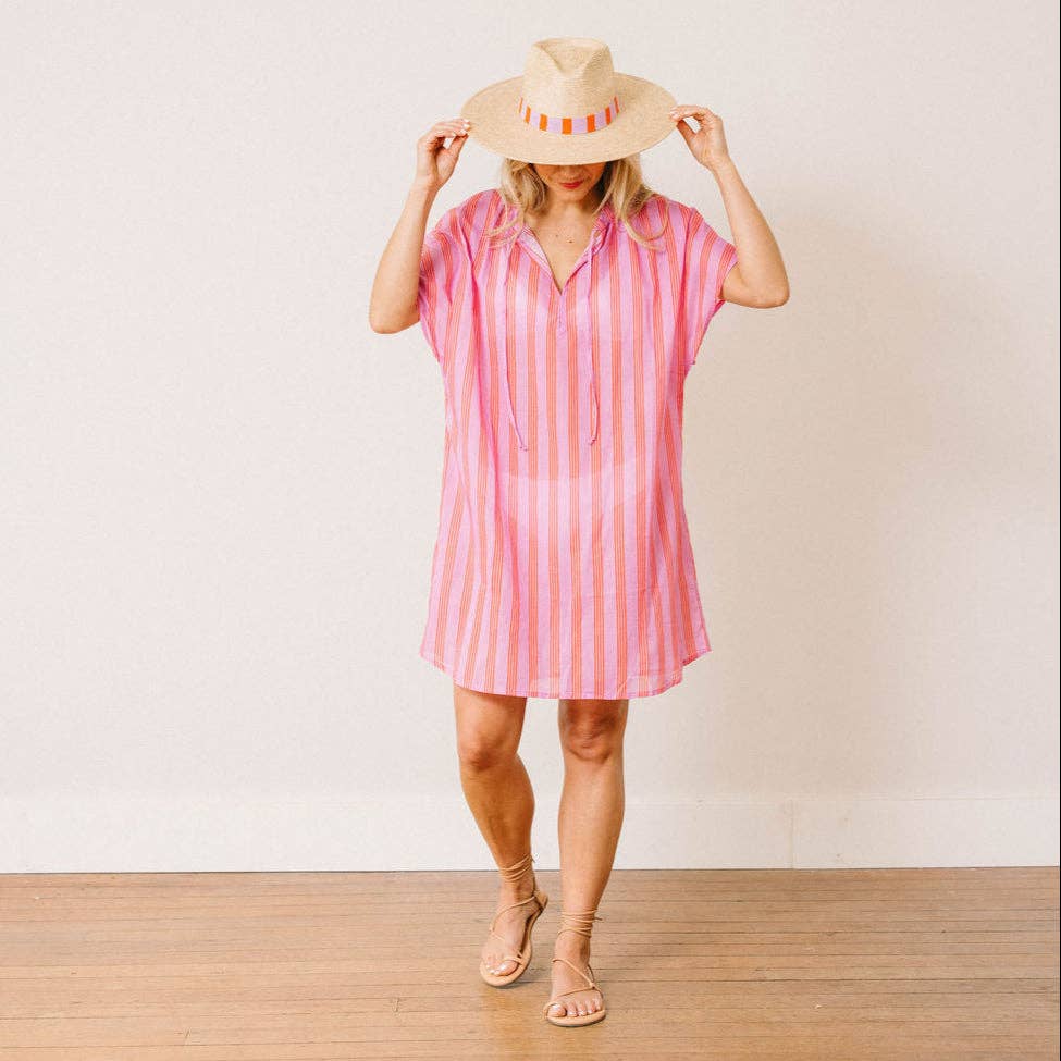 Orchid Pinstripe Cove Cover-Up - Bella Boutique