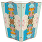 WB529LP-Laura Park Monets Garden Blue Wastepaper Basket - Bella Boutique