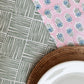 Table Throw - Striped, Sage - Bella Boutique