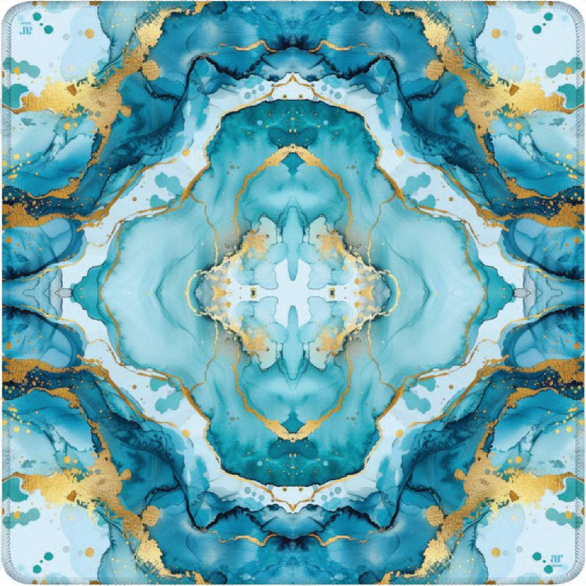 Coastal Aqua Marble Mahjong Mat - Bella Boutique