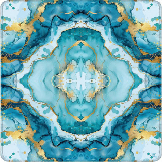 Coastal Aqua Marble Mahjong Mat - Bella Boutique