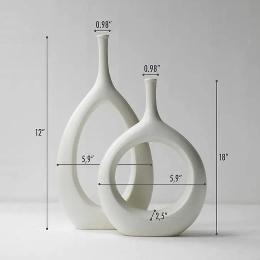 White Modern Bud Vase - Small