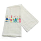 Towel - Row of Champagne Bottles on white - Bella Boutique