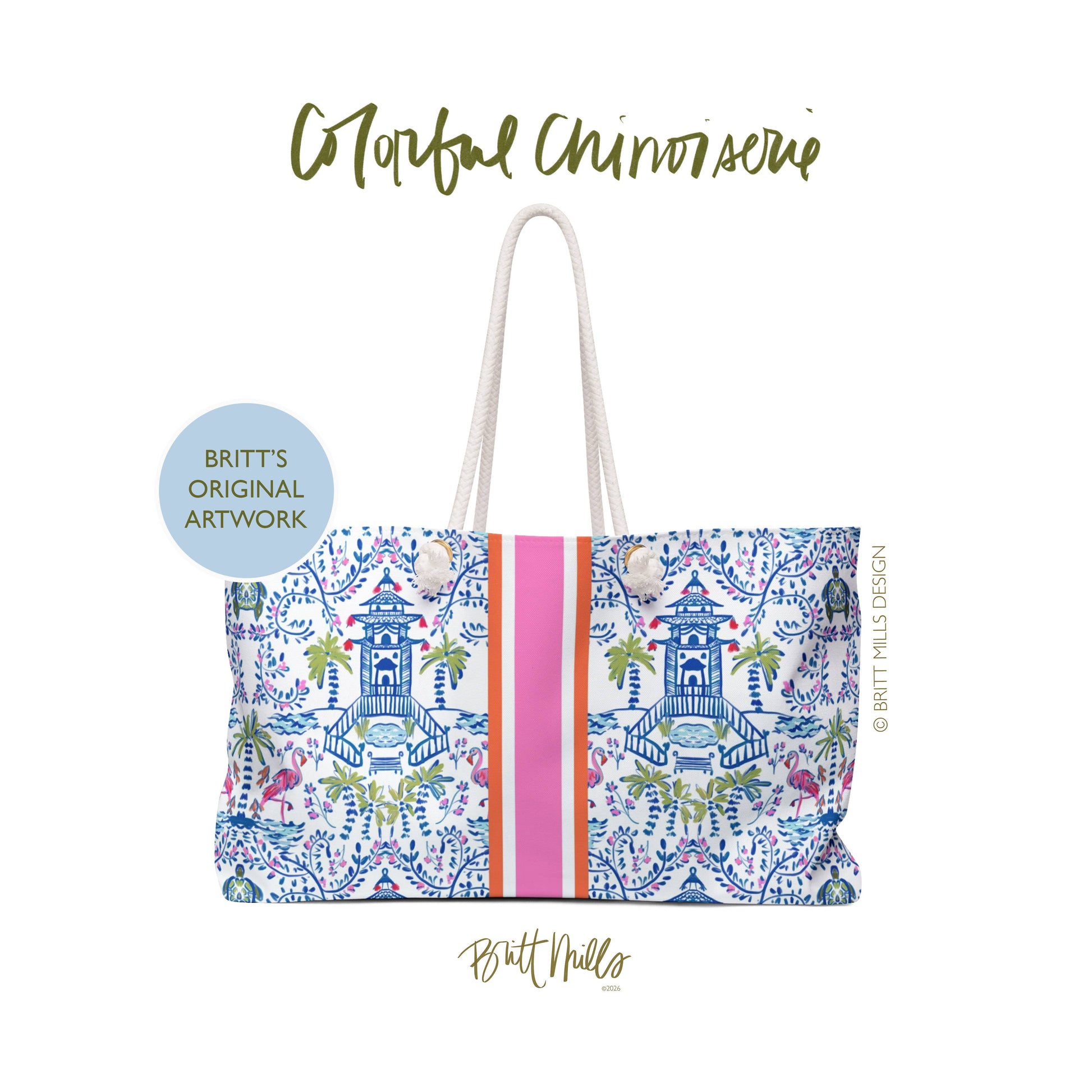 Britt Mills Mahjong Tote Bags - Bella Boutique