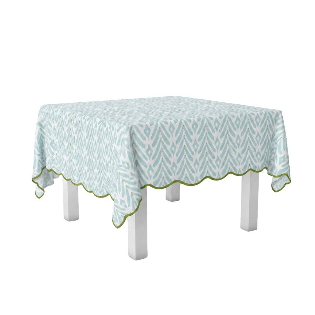 Petite Frond Blue Square Game Tablecloth - Bella Boutique