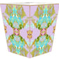 WB7913-Stained Glass Lavender Wastebasket