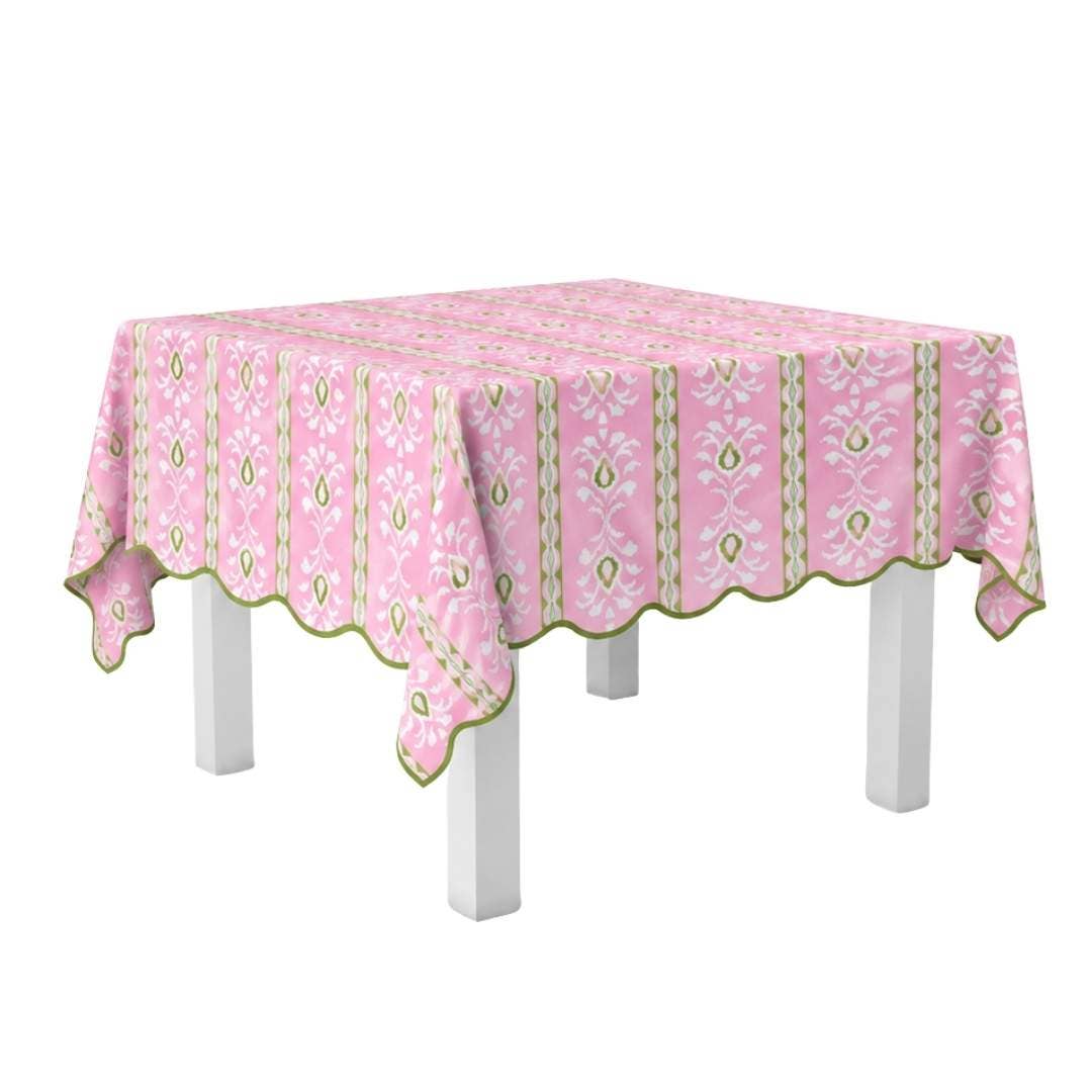 Rosemary Stripe Pink Square Game Tablecloth - Bella Boutique