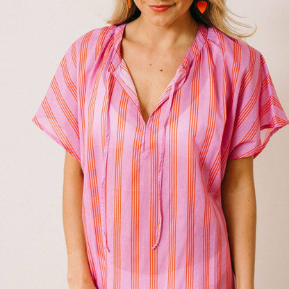 Orchid Pinstripe Cove Cover-Up - Bella Boutique