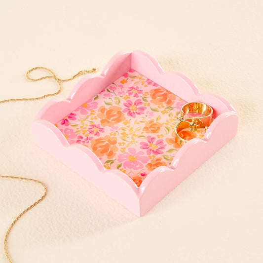 Scallop Trinket Tray-Secret Garden Pink - Bella Boutique