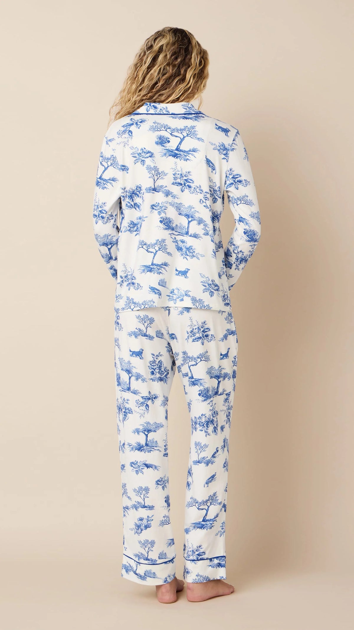Field and Feather Pima Knit Long Sleeved Pajama