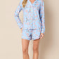Petals Over Paris Knit Long Sleeved Short Set
