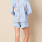 Petals Over Paris Knit Long Sleeved Short Set