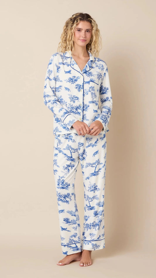 Field and Feather Pima Knit Long Sleeved Pajama - Bella Boutique