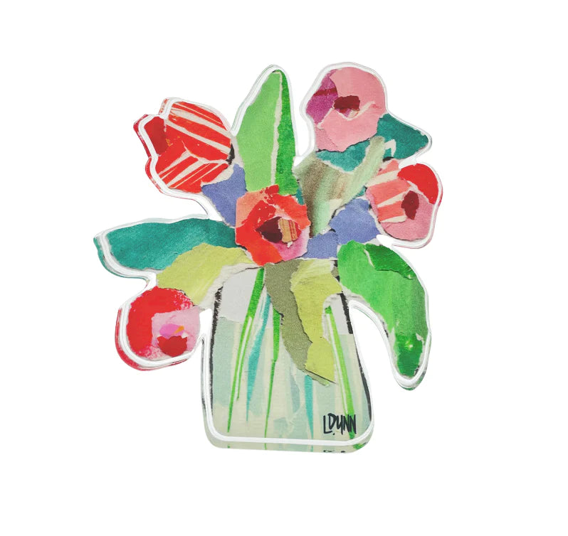Red Striped Tulips Acrylic Bloom Block